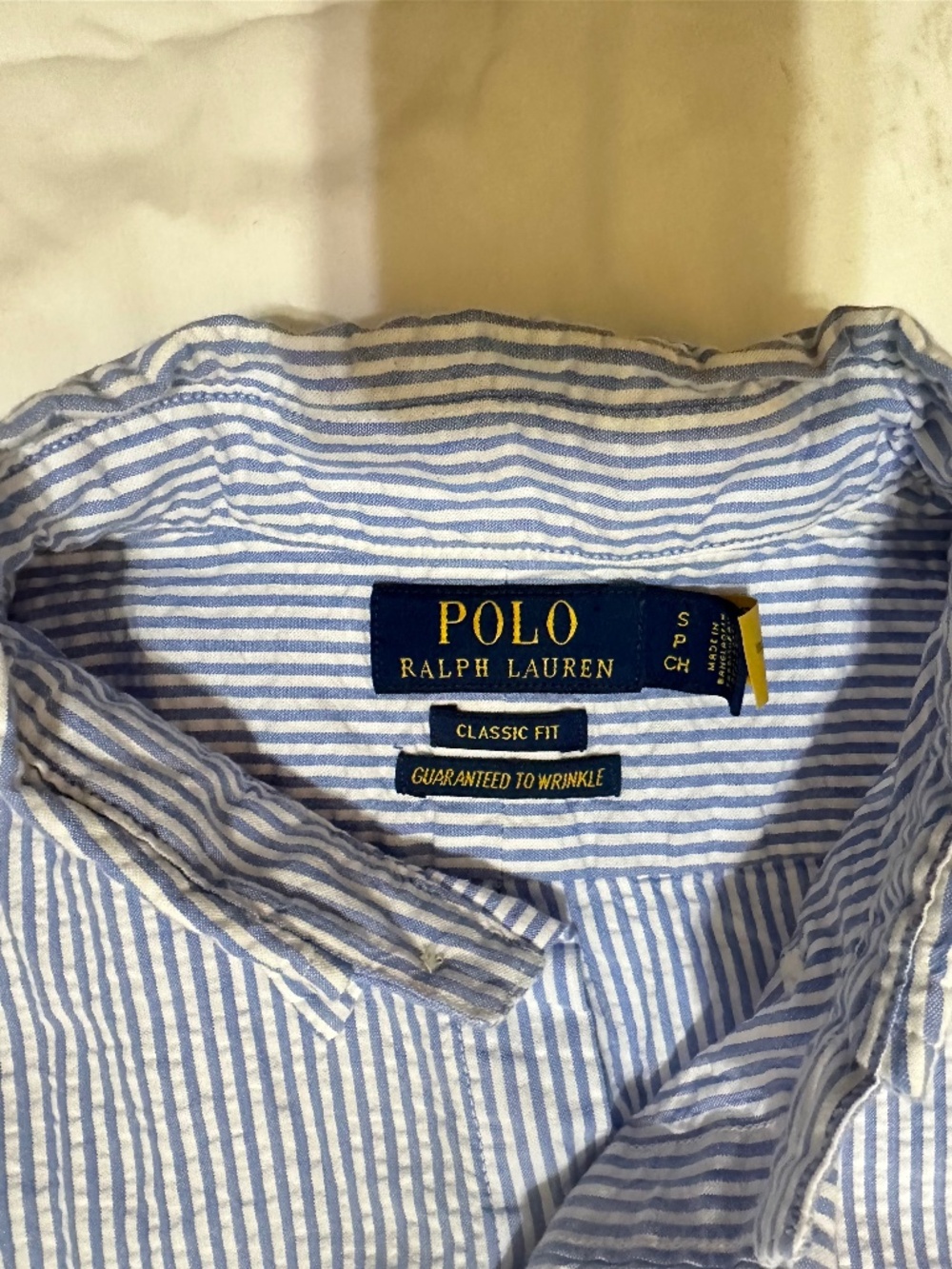 Polo Ralph Lauren Prepster Seersucker Button Shirt S/P - Picture 6 of 7